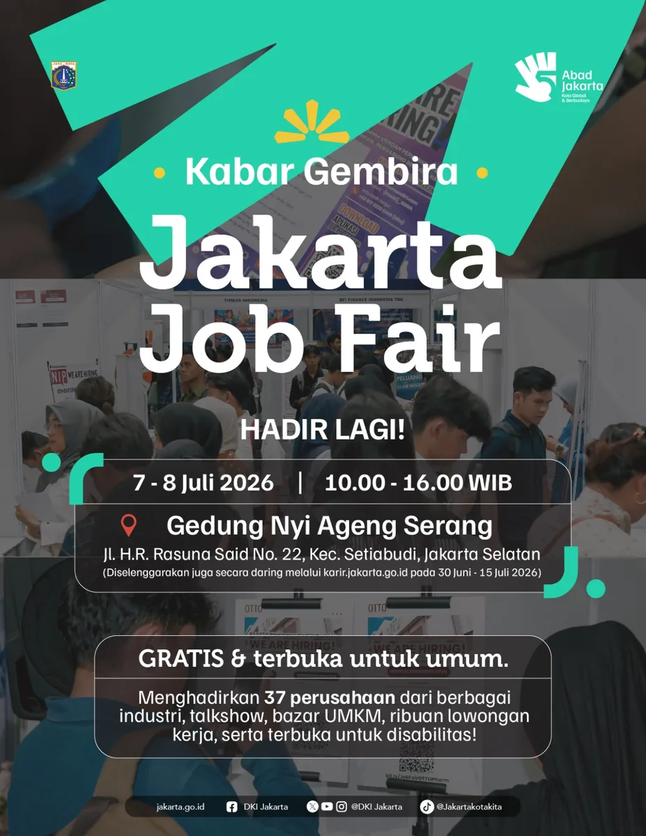 Job Fair Kabupaten Agam 2026 (Suku Dinas TKTE Wilayah Kabupaten Agam Barat) : 7-8 Juli 2026